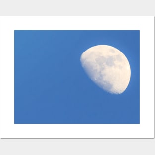 Moon On A Blue Sky Posters and Art